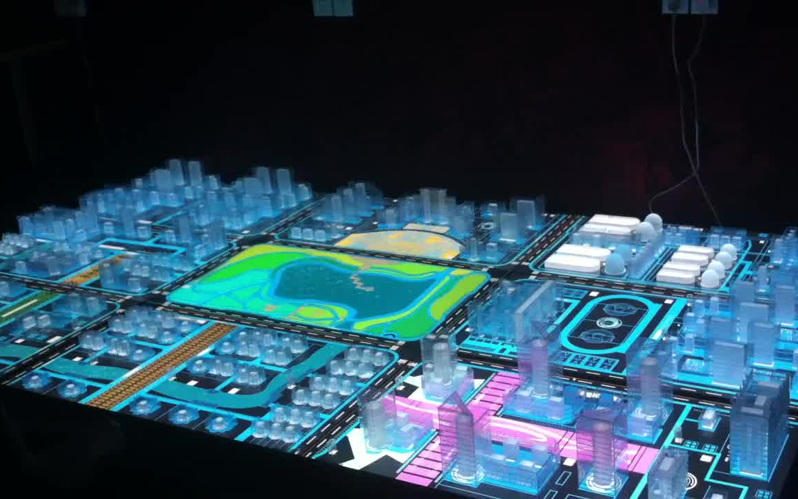 拼接屏透明沙盘模型