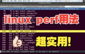 Download Video: 9、linux perf用法详解：零零碎碎的用法，真真正正地实用！