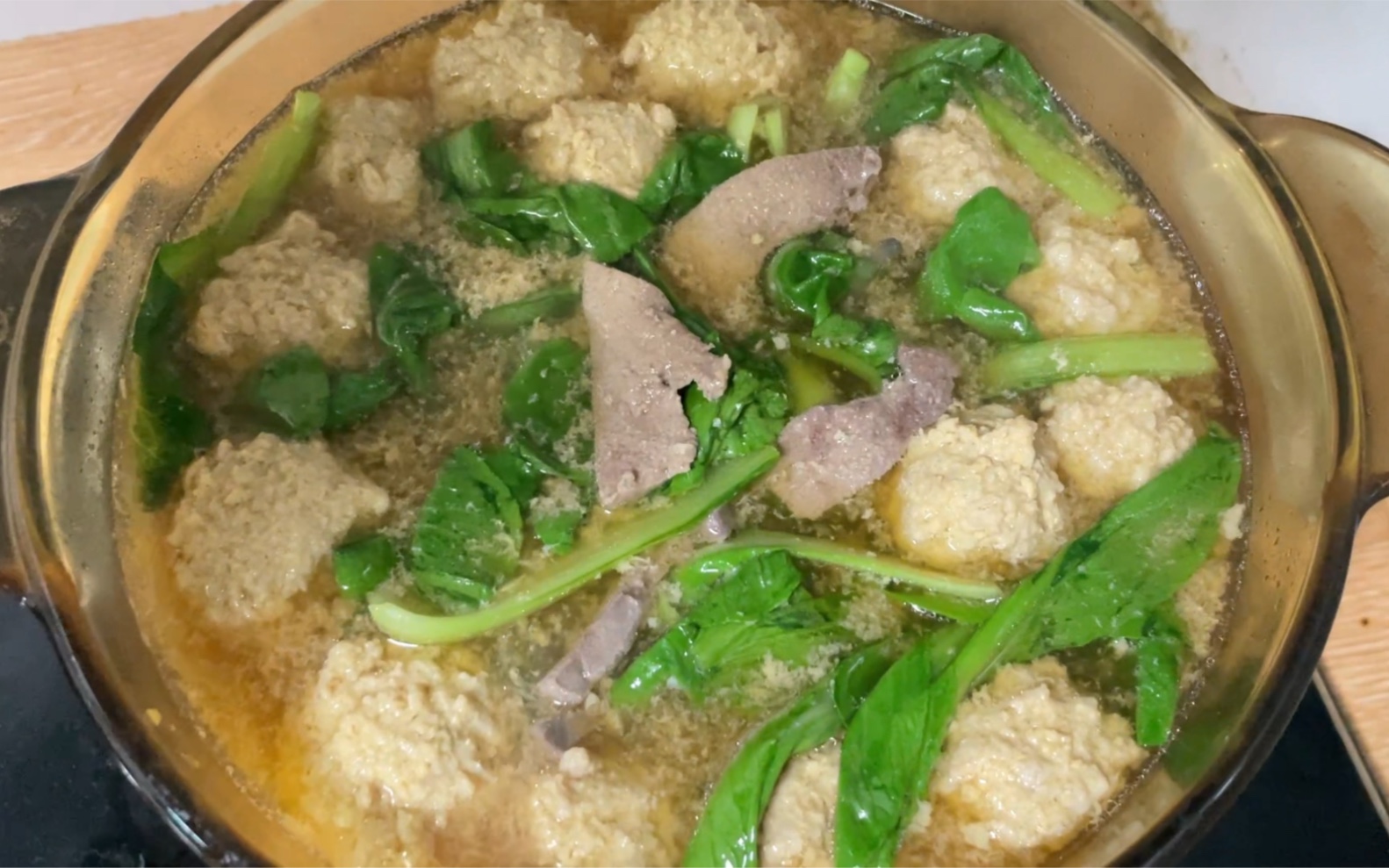 记录吃饭 | 猪肝肉圆粉丝汤