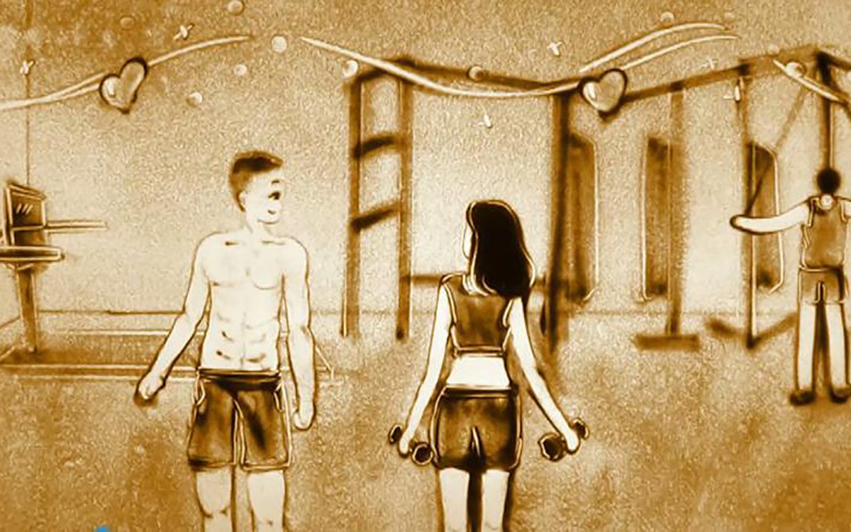 爱情沙画视频,故事美,沙画更美