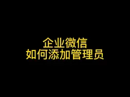 Descargar video: 企业微信如何添加管理员，企业微信管理员如何添加，企业微信管理员如何修改，#企业微信使用教程#企业微信管理员#企业微信管理员如何添加#企业微信管理员如何删除