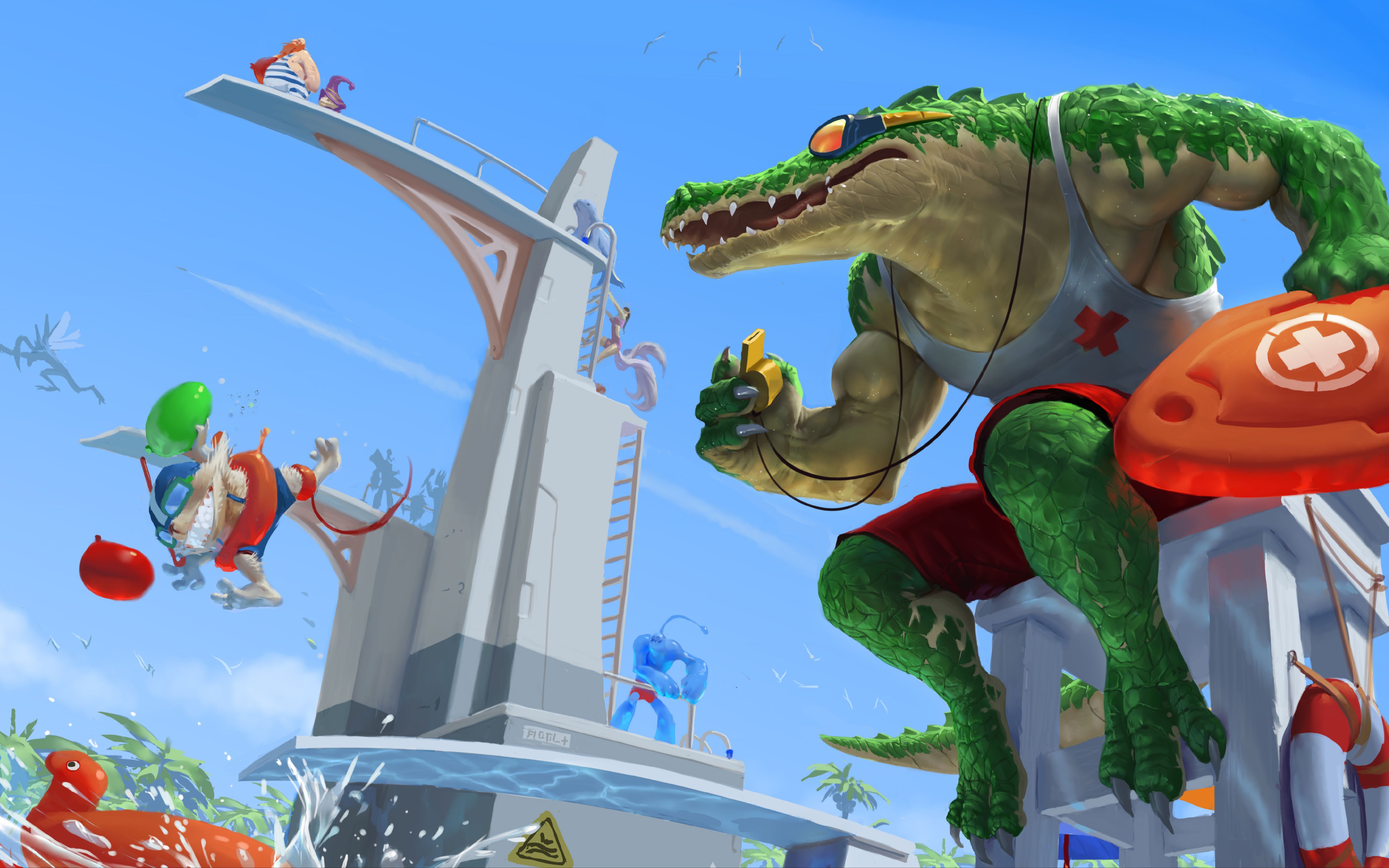 【zbrush游戏建模】lol"鳄鱼"角色雕刻