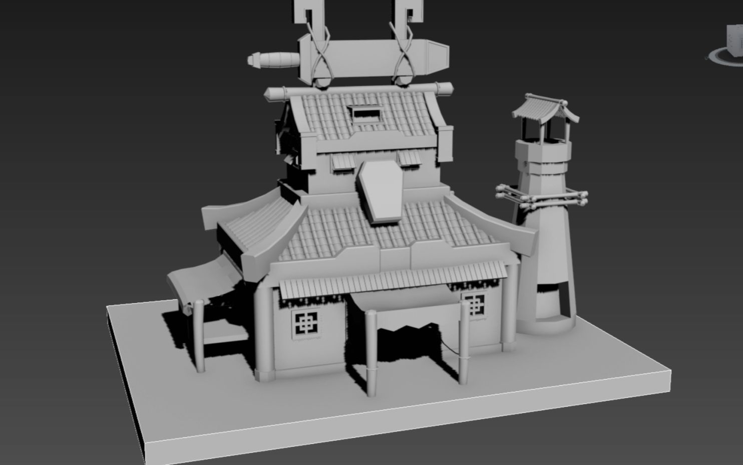 3dmax建模古建筑房子零基础布线流程3d建模全过程