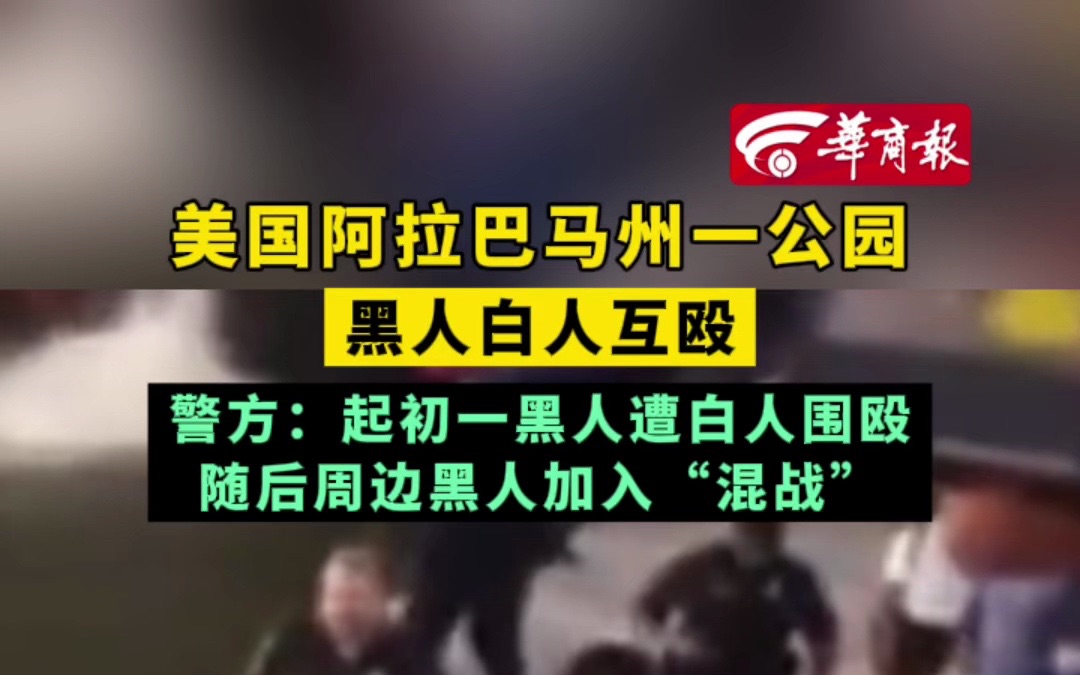 美国阿拉巴马州一公园 黑人白人互殴 警方:起初一黑人遭白人围殴 随后周边黑人加入“混战”哔哩哔哩bilibili