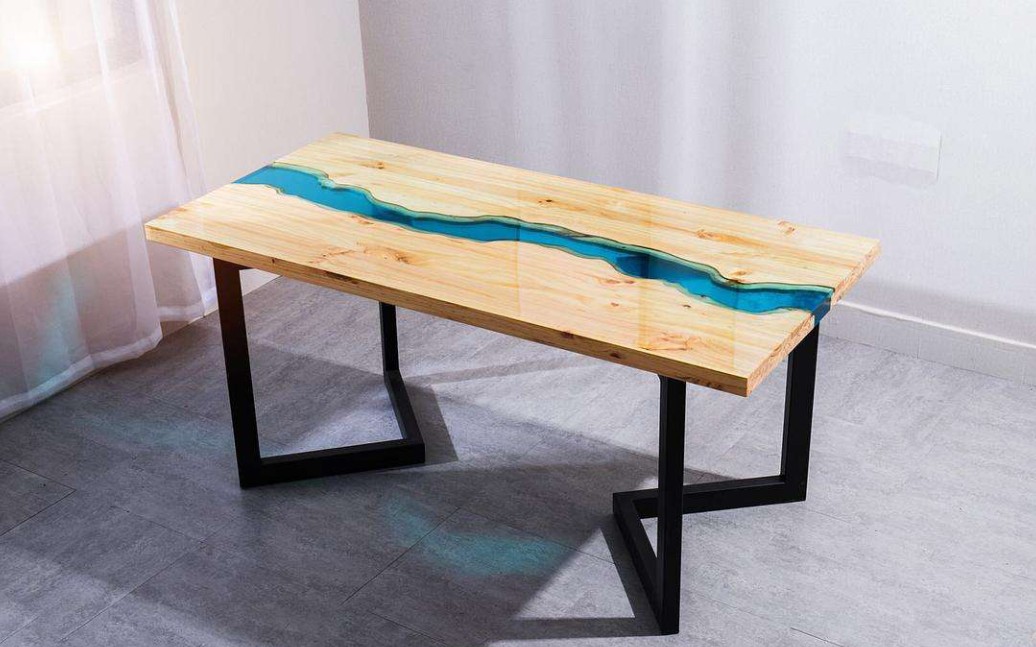 树脂河流桌制作过程