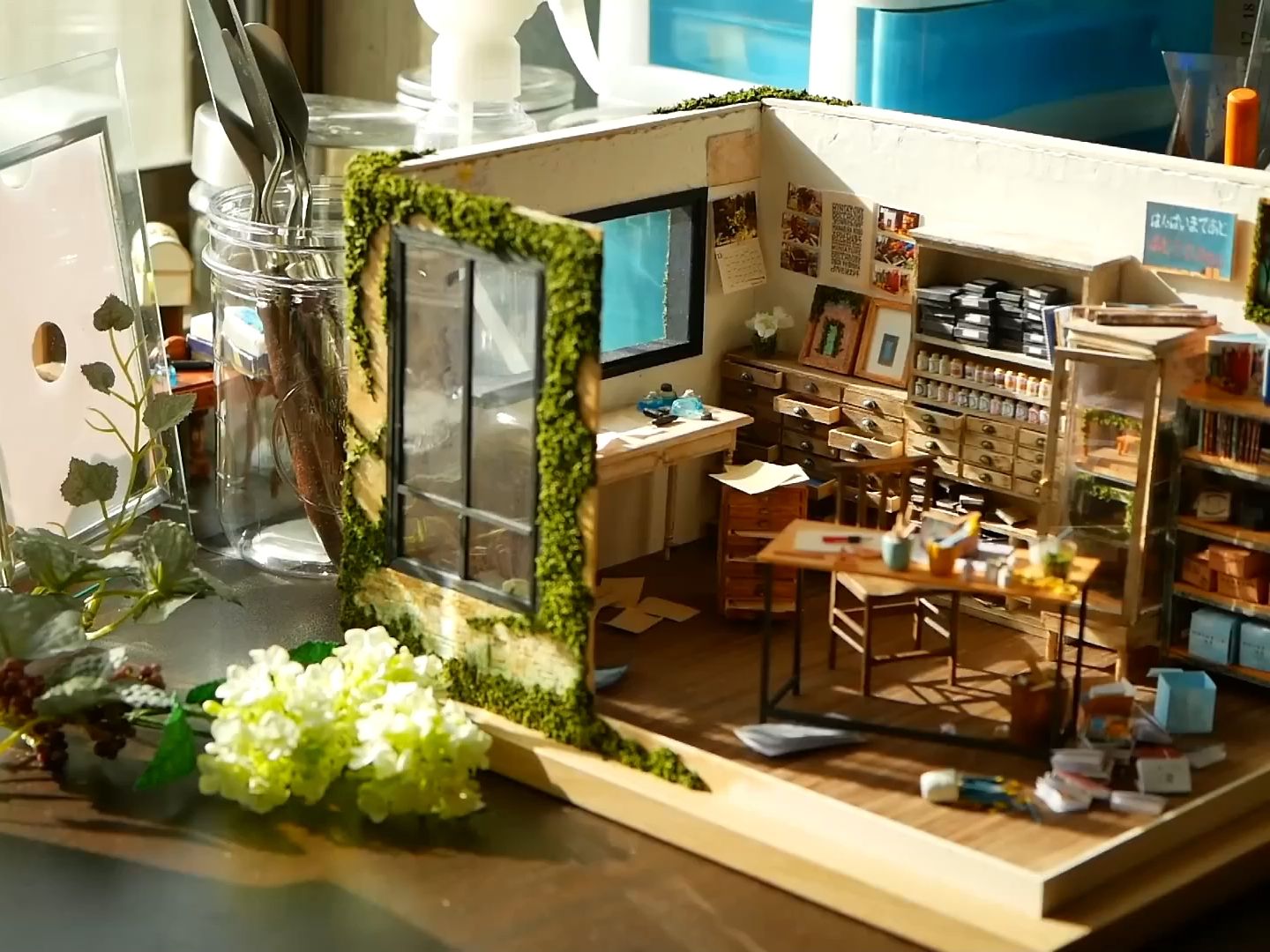 diy微型复古花园工坊工作室