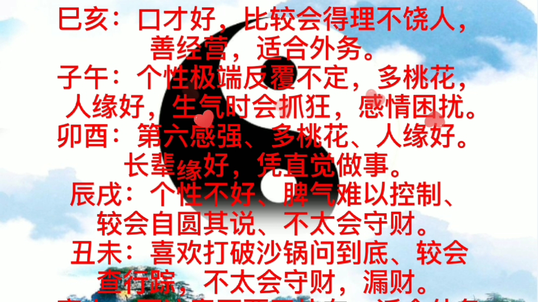 易经八卦四柱八字支六冲哔哩哔哩bilibili