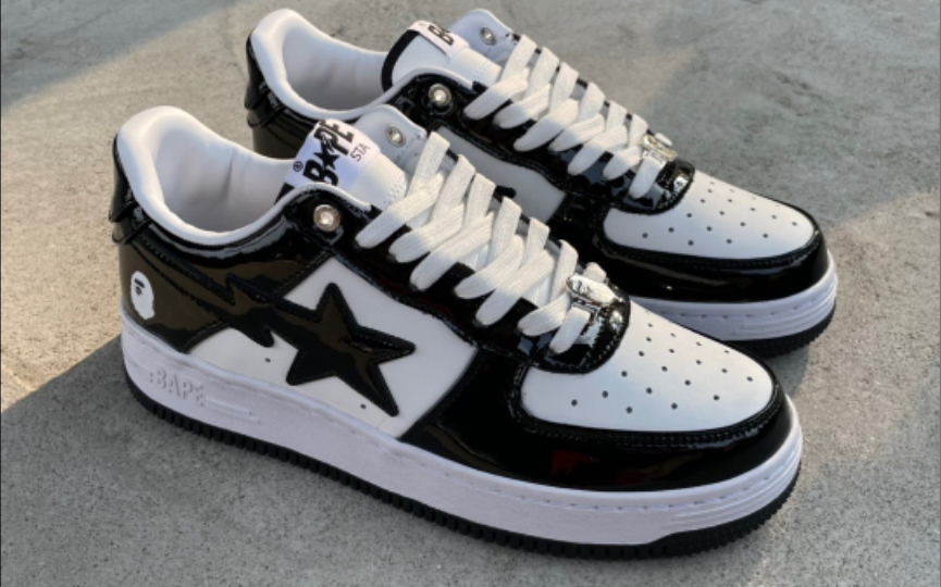 bapestalow黑白漆皮