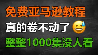 亚马逊入门到精通教程，真的卷不动了！冒死上传，整整1000集！三连有我了吗？
