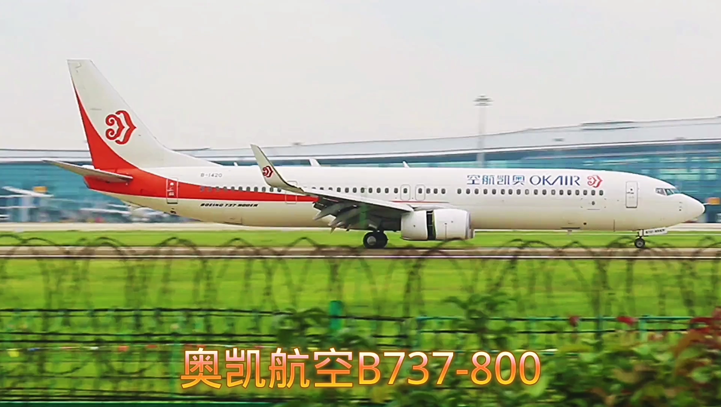 奥凯航空波音737900降落哔哩哔哩bilibili