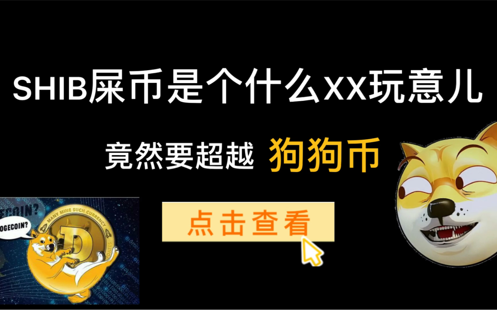 SHIB屎币要和狗狗币抗衡?两狗对战!5月8日马斯克上节目,两狗私底下打架,秘密解读!哔哩哔哩bilibili