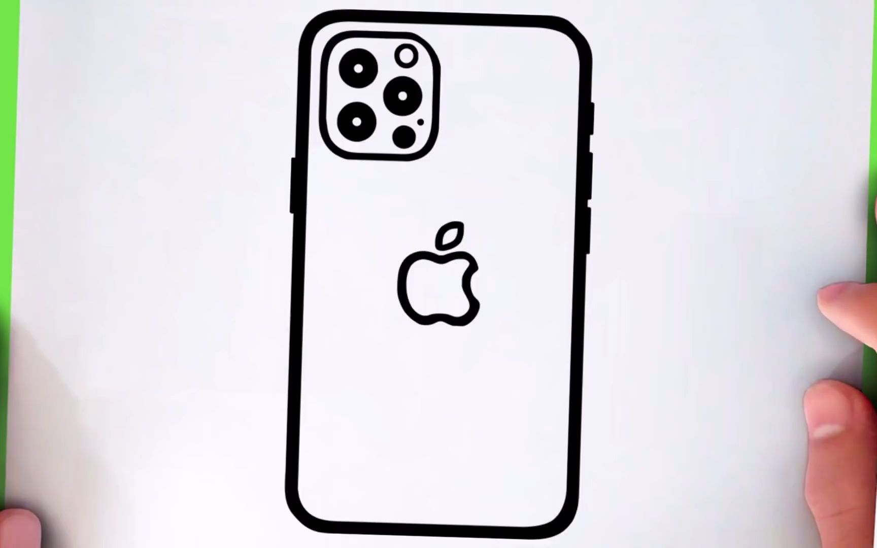 简笔画教你一步一步画苹果手机超级简单的绘画一看就会