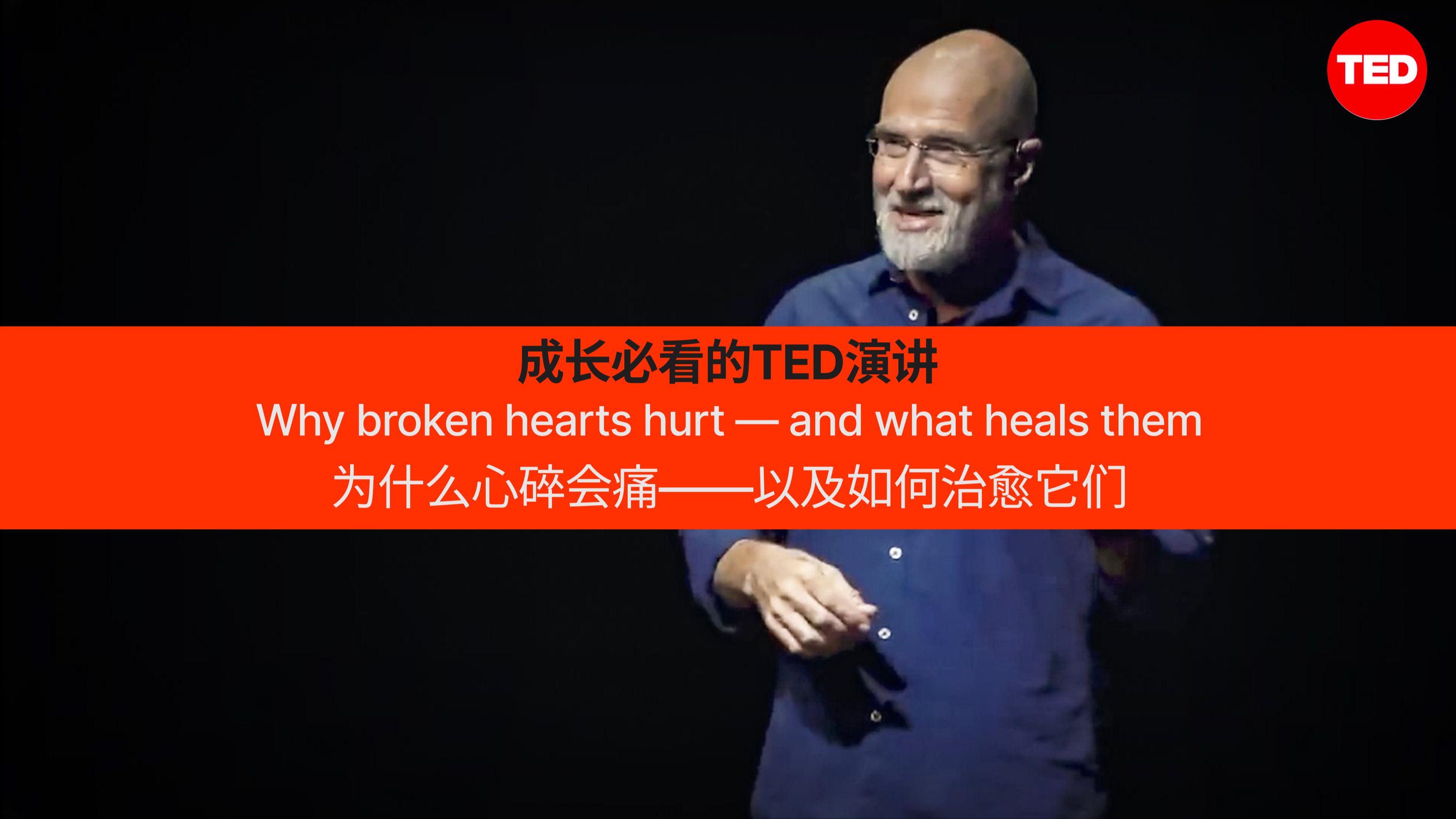 ted演讲:为什么心碎会痛——以及如何治愈它们