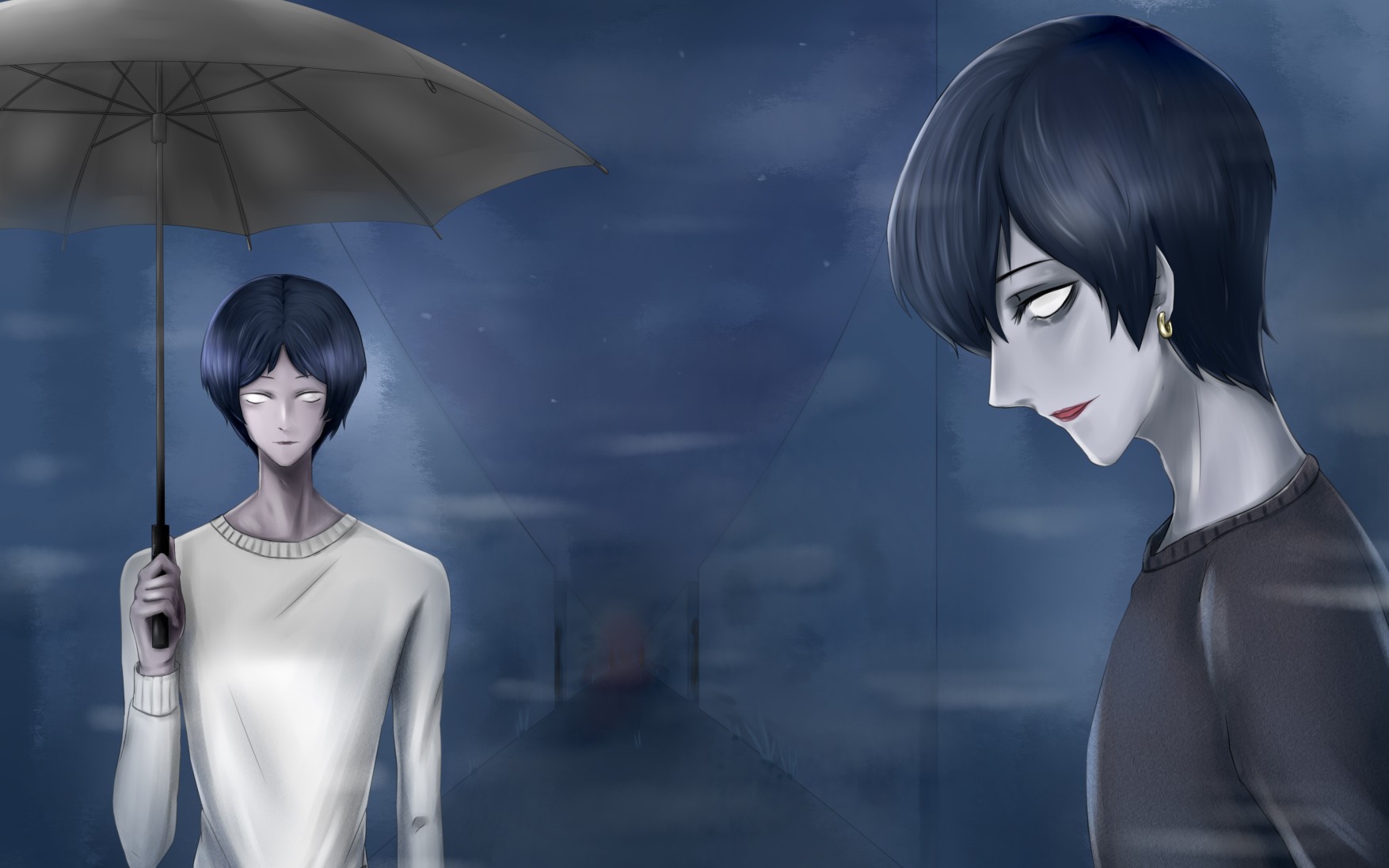 活动作品十字路口的美少年上色过程