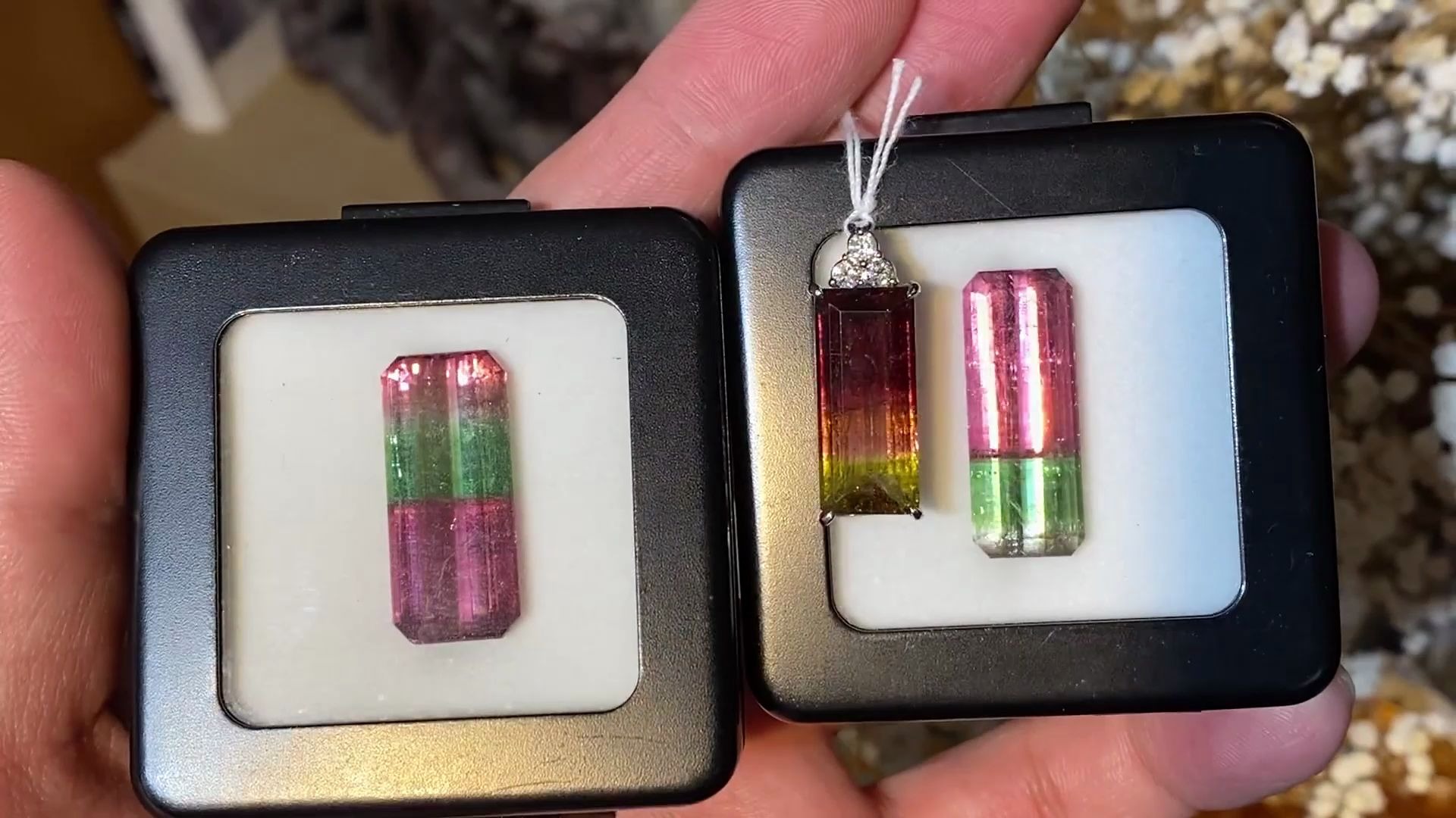 西瓜碧玺与双色碧玺 世间稀有的珍品?? Bi Colour Tourmaline哔哩哔哩bilibili