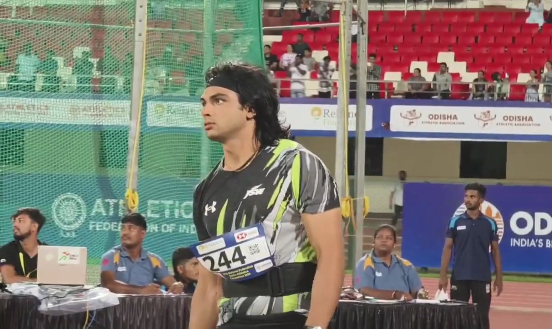 27夺得2024印度田径锦标赛标枪冠军布达佩斯世锦赛第六名马努获得第二