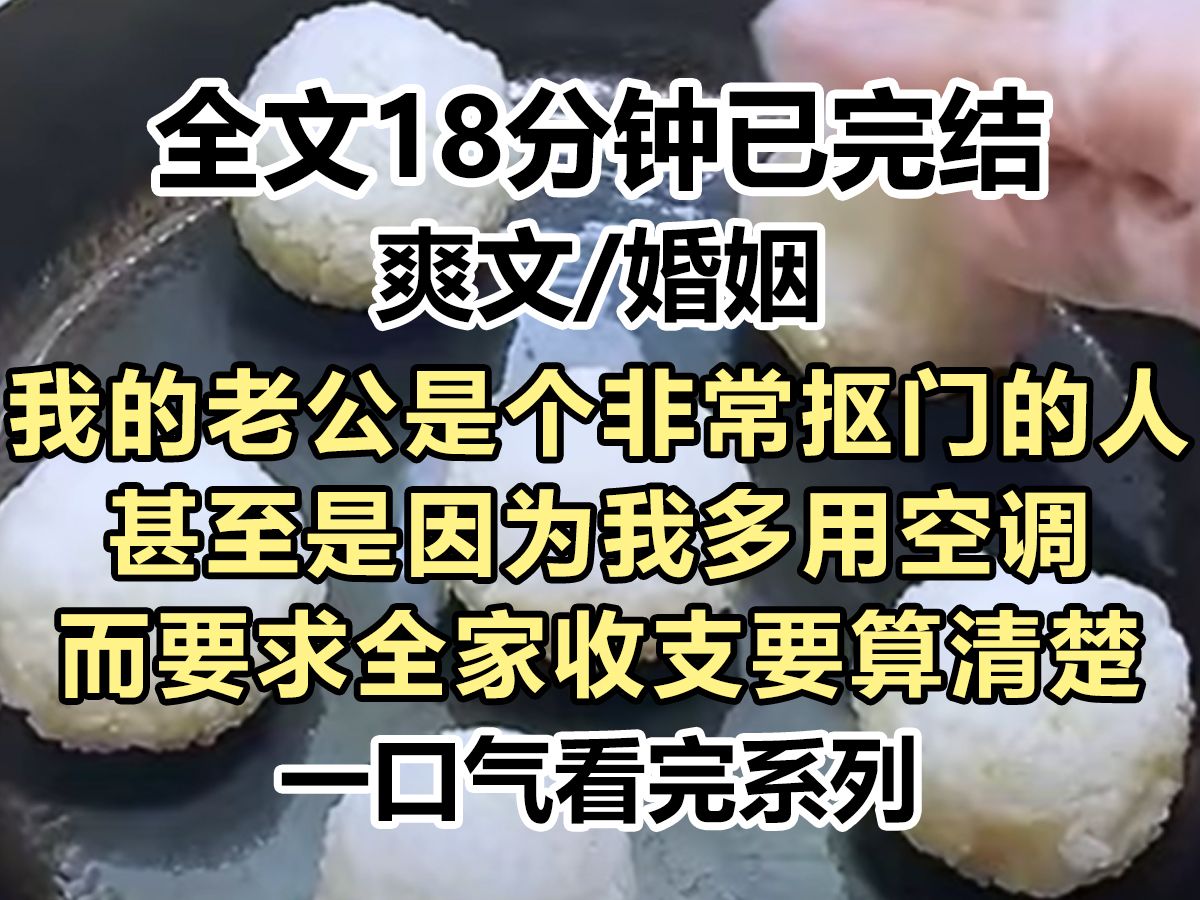 【爽文已完结】我的老公是个非常抠门的人,甚至是因为我多用空调而要求全家收支要算清楚,我严格执行后他又哭了...哔哩哔哩bilibili