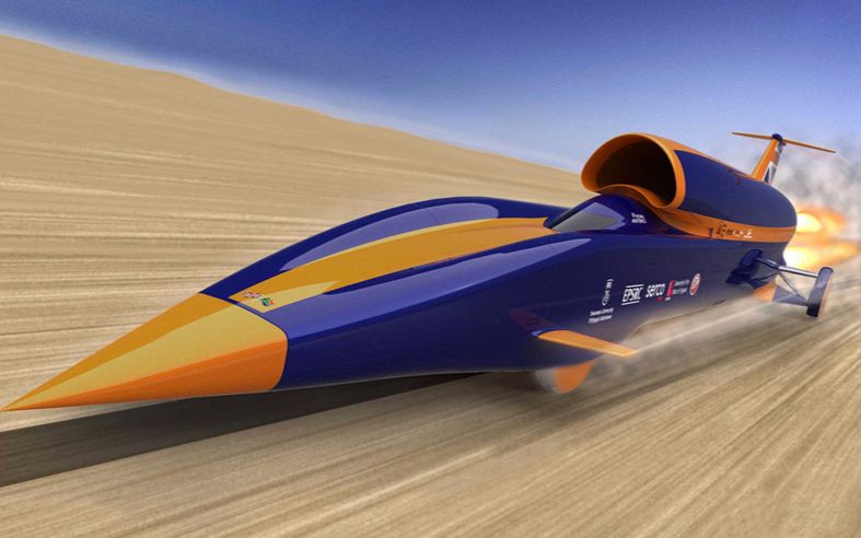 火箭汽车首次测试 时速将达到1600公里 看起来像导弹