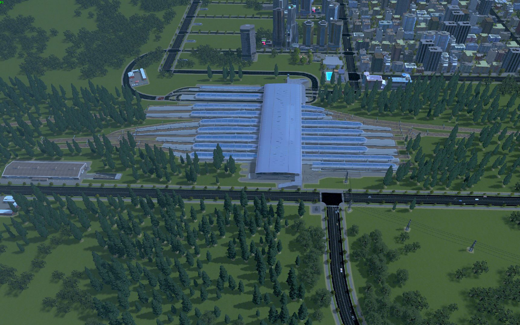 citiesskylines都市天际线津港市火车站