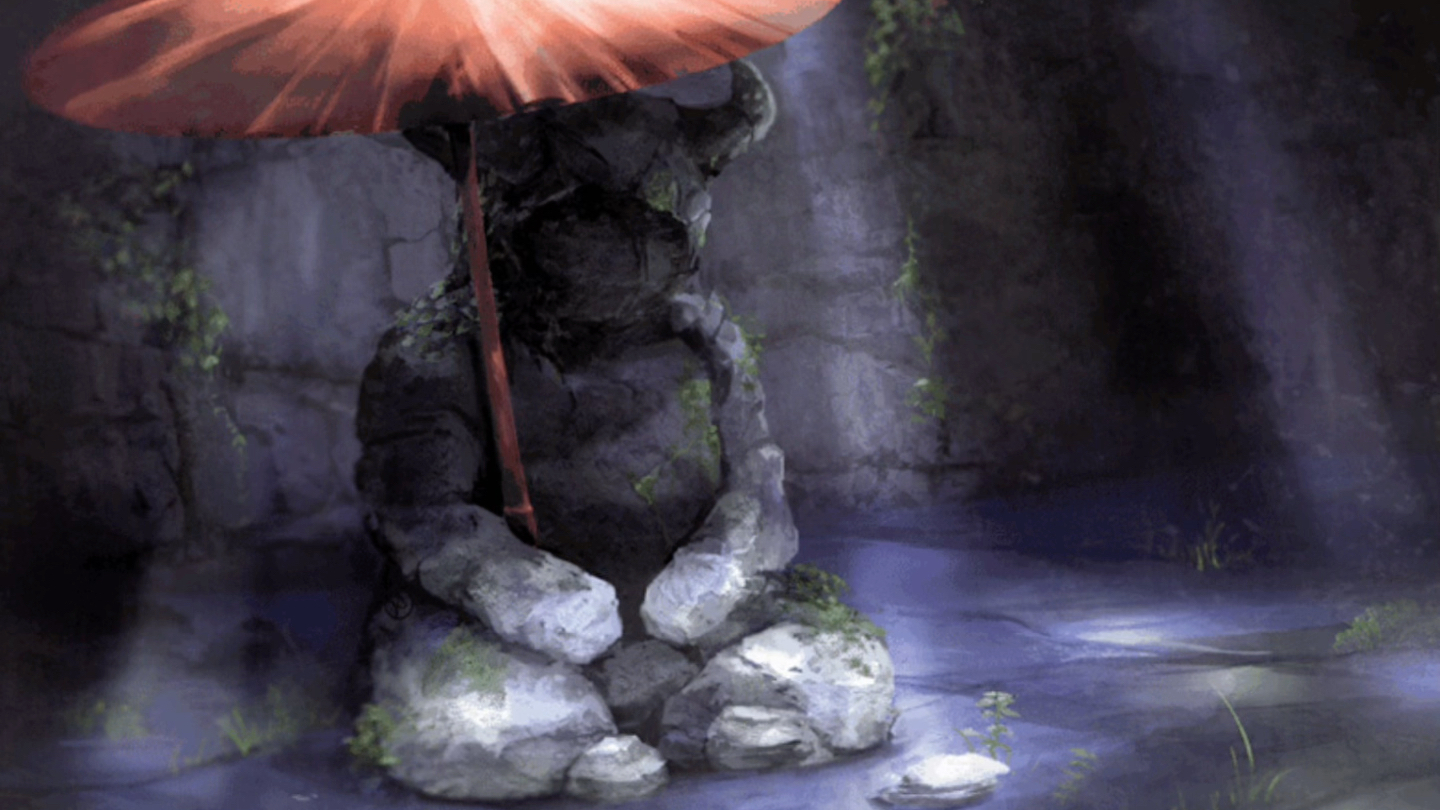 【传说之下】平静的雨天瀑布雕像30mins白噪音/背景音乐/伴学/读书