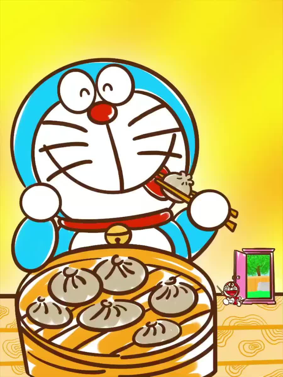 procreate ipadpro画画 哆啦吃汤包/小笼包_哔哩哔哩 (゜-゜)つロ