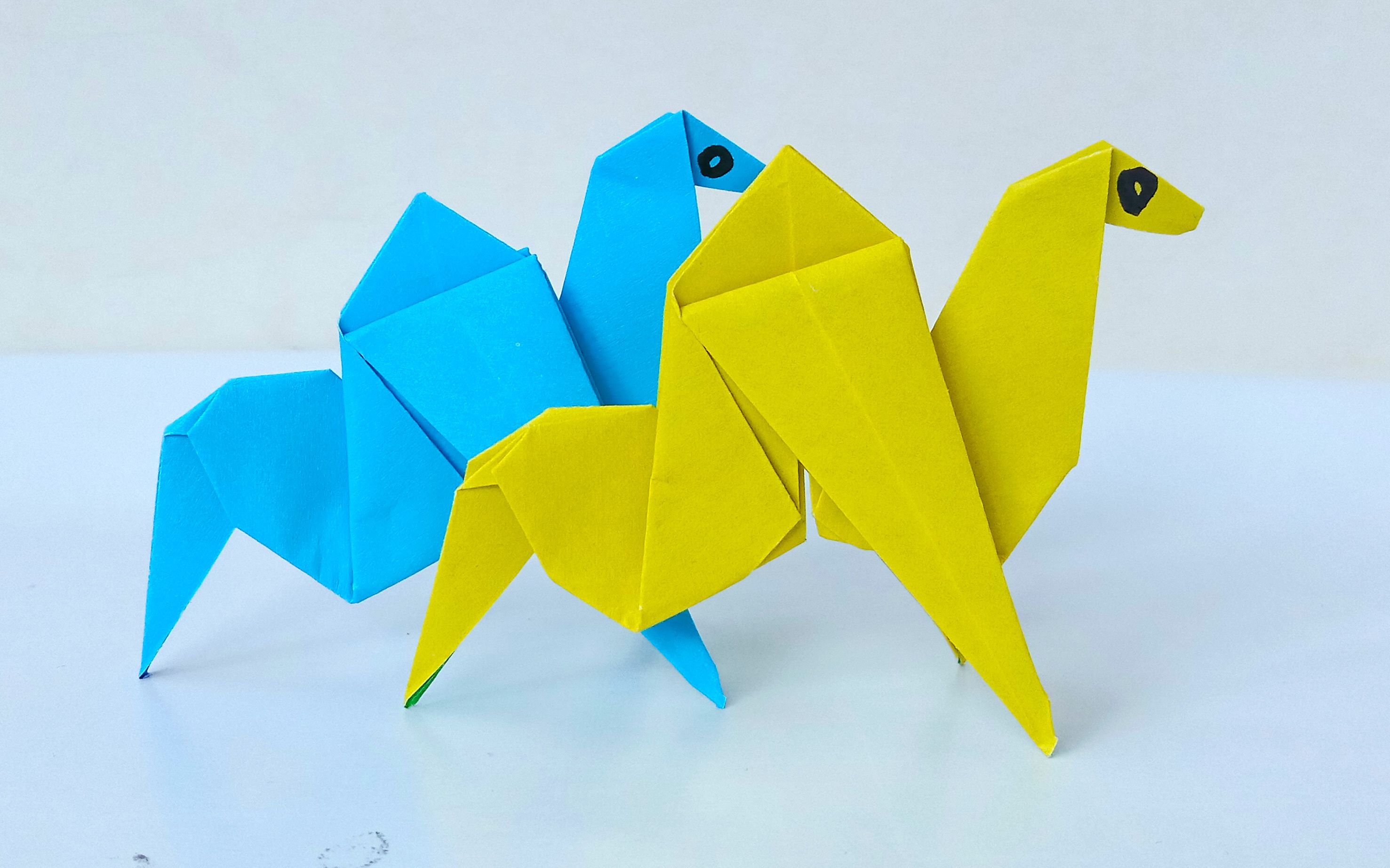 阿慧创意手工折纸教程折纸骆驼有趣折纸的玩具简单易学