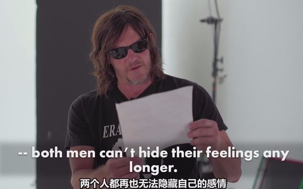 [图]【自制字幕】诺曼·瑞杜斯读同人小说. 达里尔和瑞克. Norman Reedus reads erotic fan fiction.达里尔·迪克森