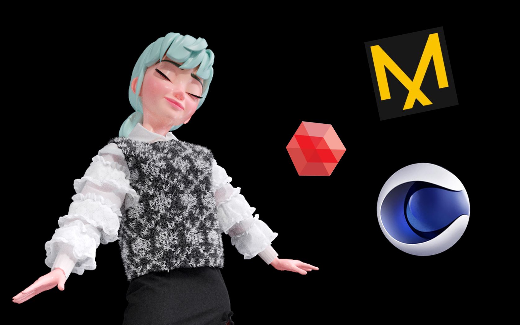 MD&C4D 蕾丝毛衣套装制作哔哩哔哩bilibili