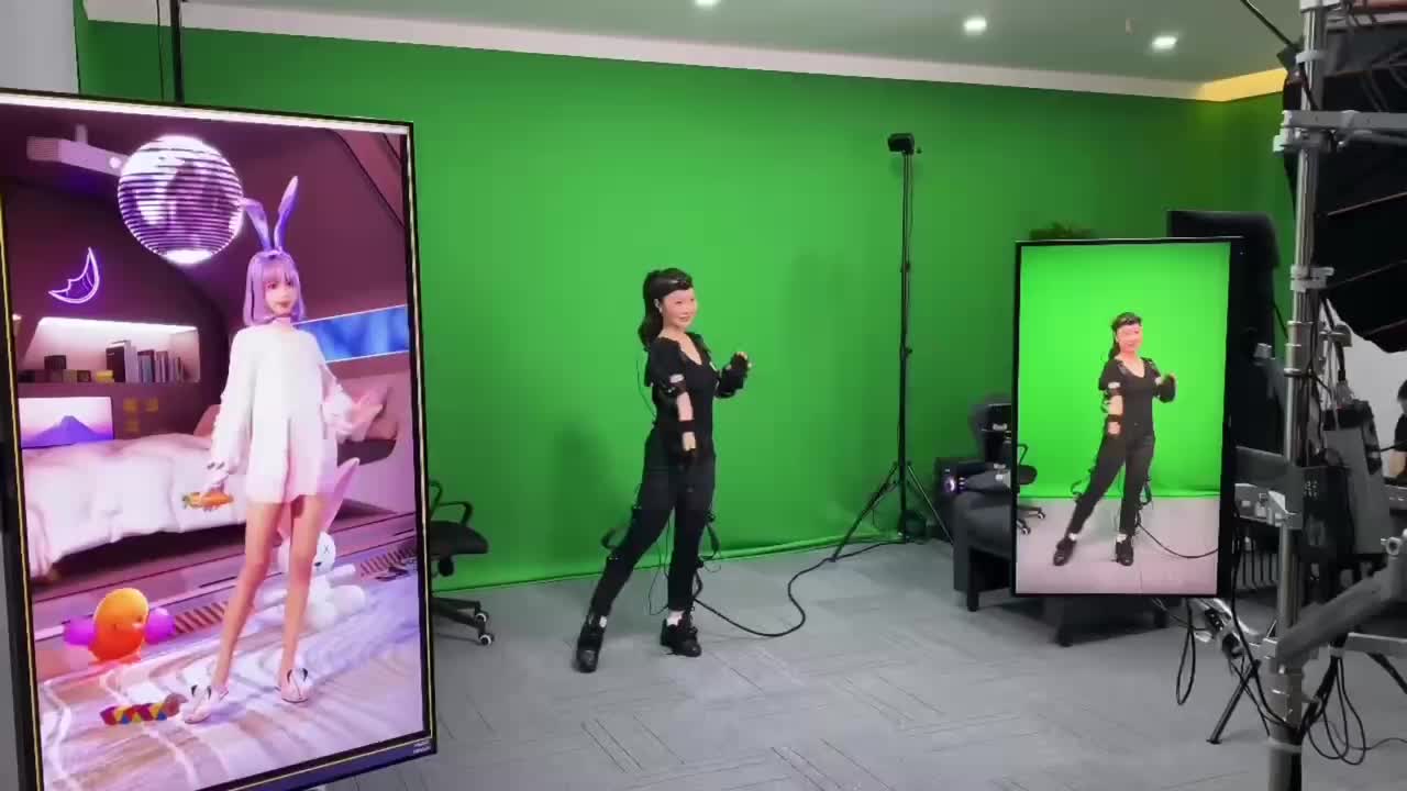 直播间虚拟人跳舞演示