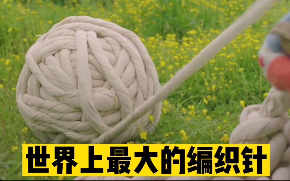 世界上最大的织毛衣针,一根长4.4米,创吉尼斯世界纪录!