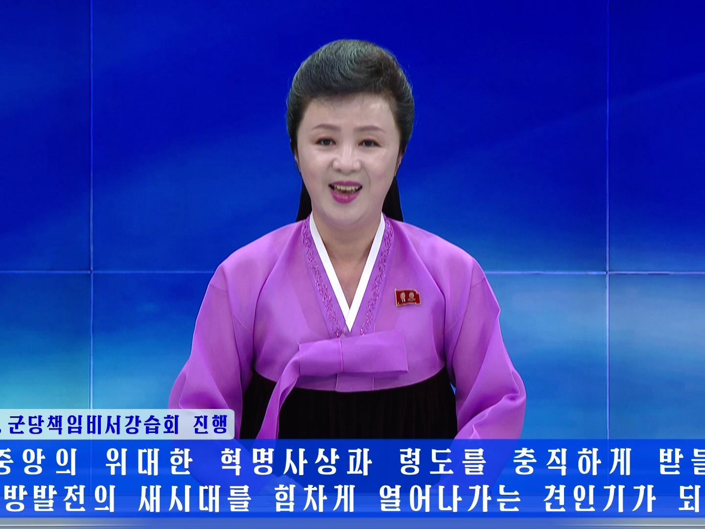 主持人报道将军开会内容朝鲜kctv2024.01.