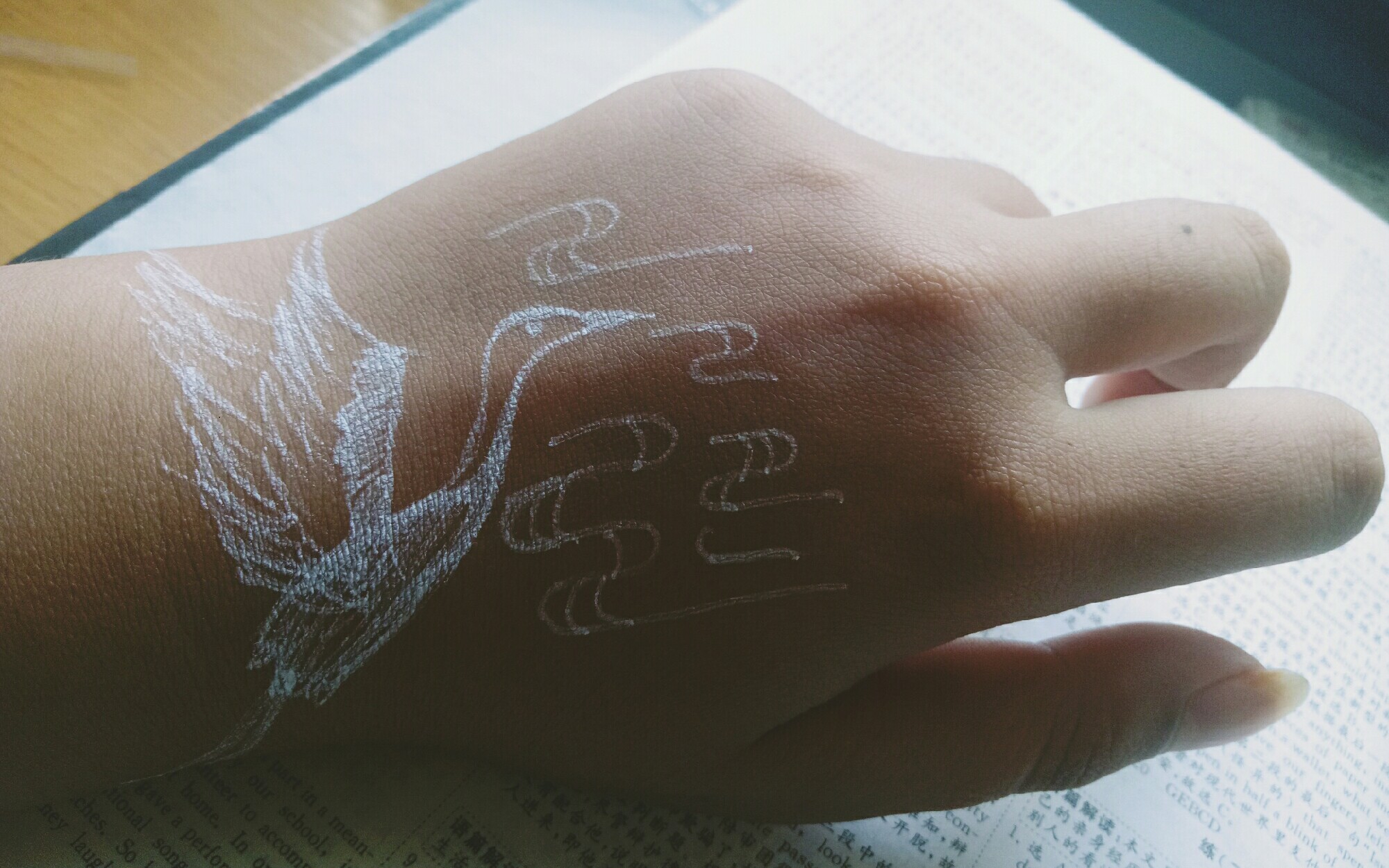 【绘画教程】如何用一支笔花三分钟在手背上涂鸦_哔哩哔哩_bilibili