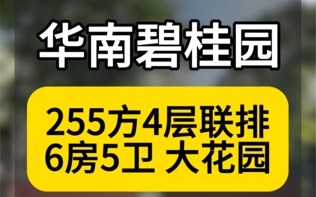 广州番禺南村,华碧翠云山255方4层6房400方花园#番禺豪宅哔哩哔哩bilibili