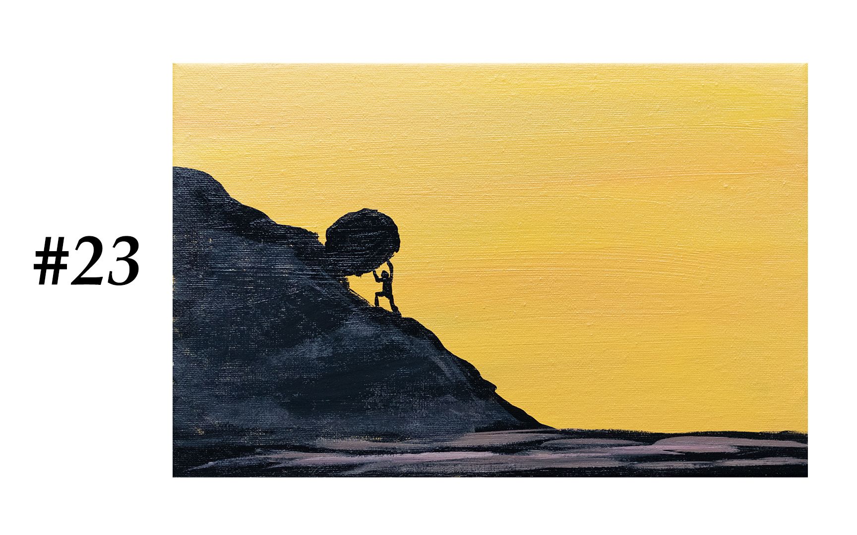 【philo art】每日一画 #23:西西弗斯sisyphus | 丙烯画_哔哩哔哩