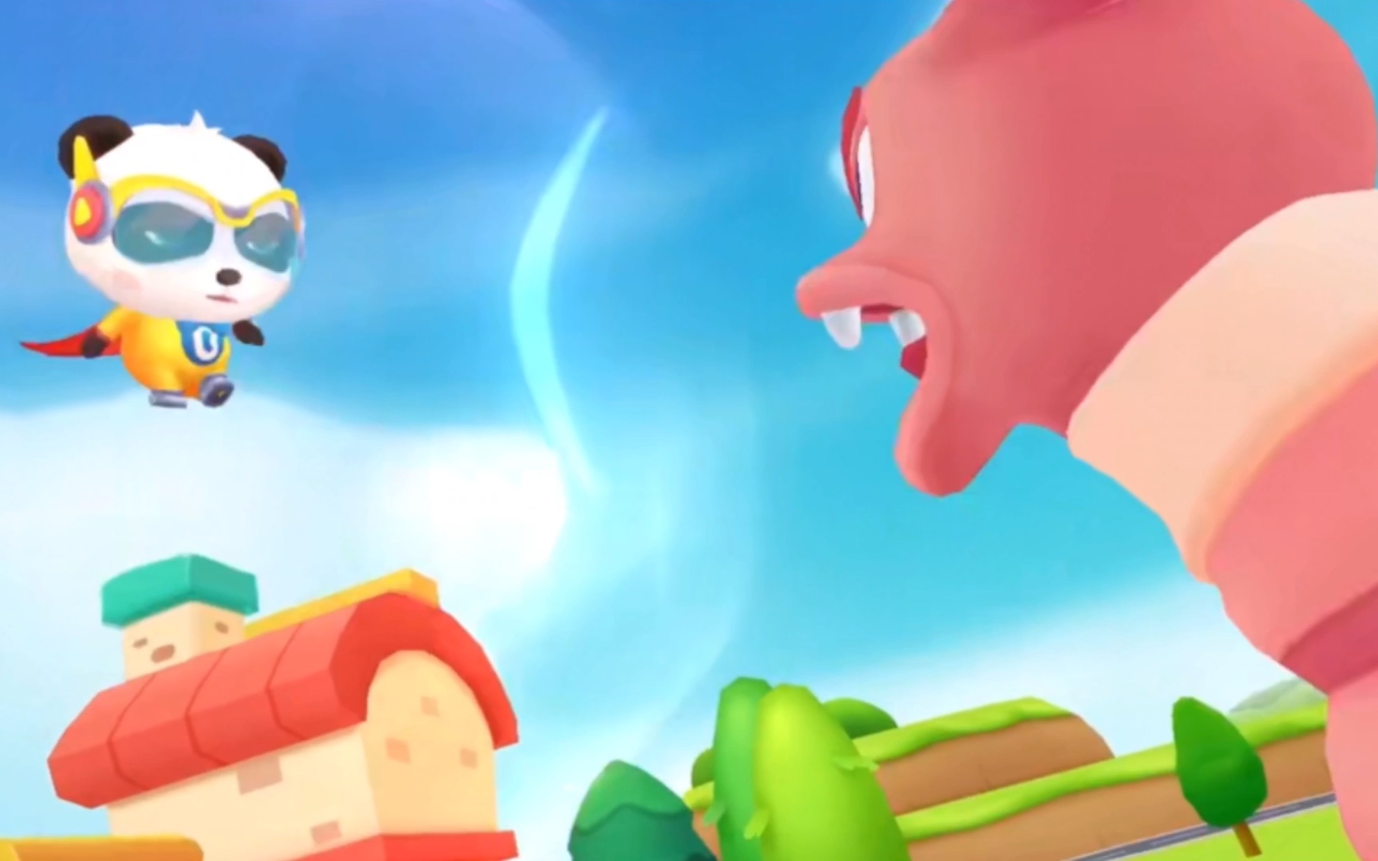 宝宝巴士奇妙屋《打败蚯蚓怪》朵朵他们有危险,快来帮助奇奇队长打败