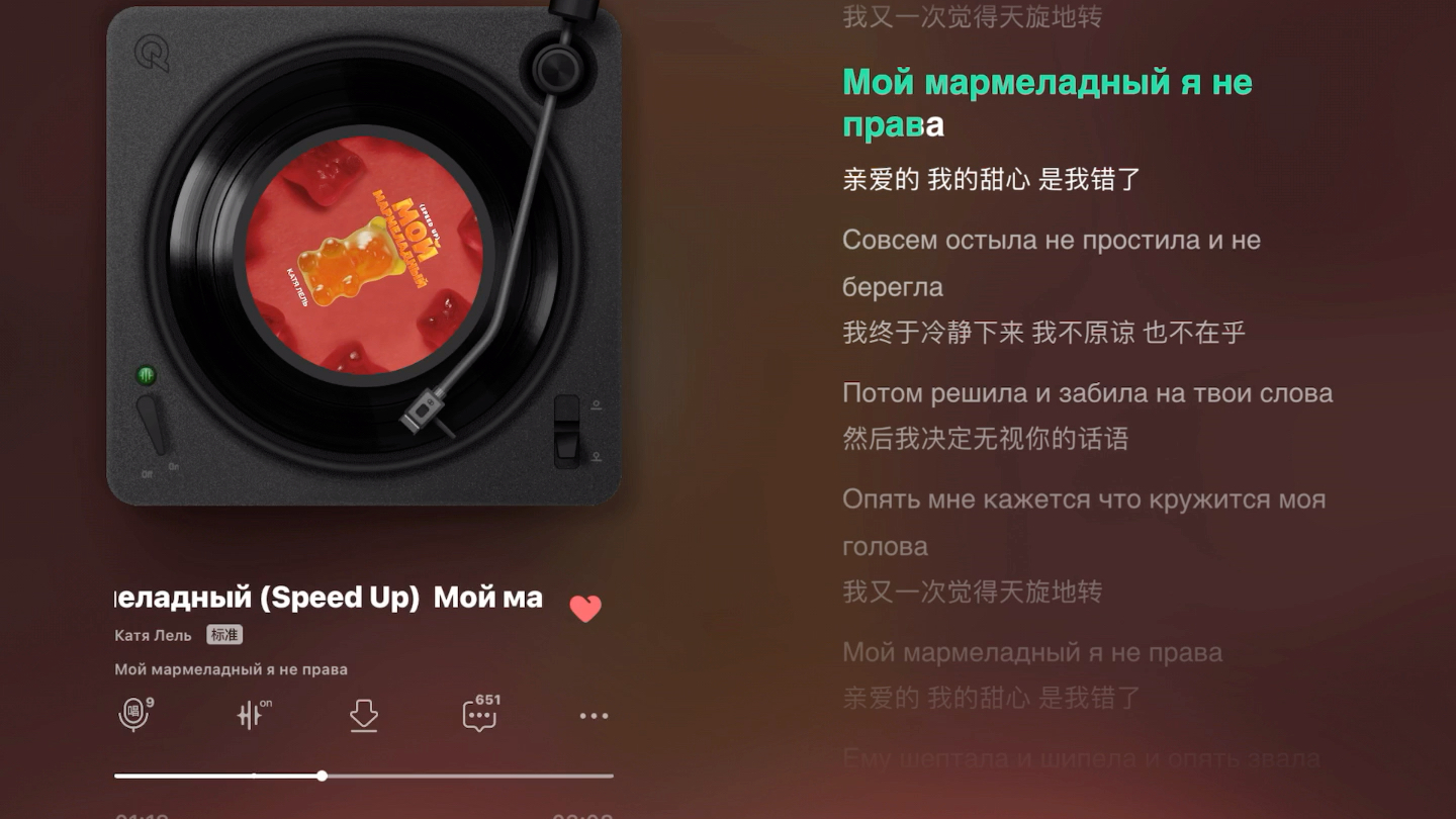 [图]Мой мармеладный (Speed Up)  Катя Лель 完整版（QQ音乐）