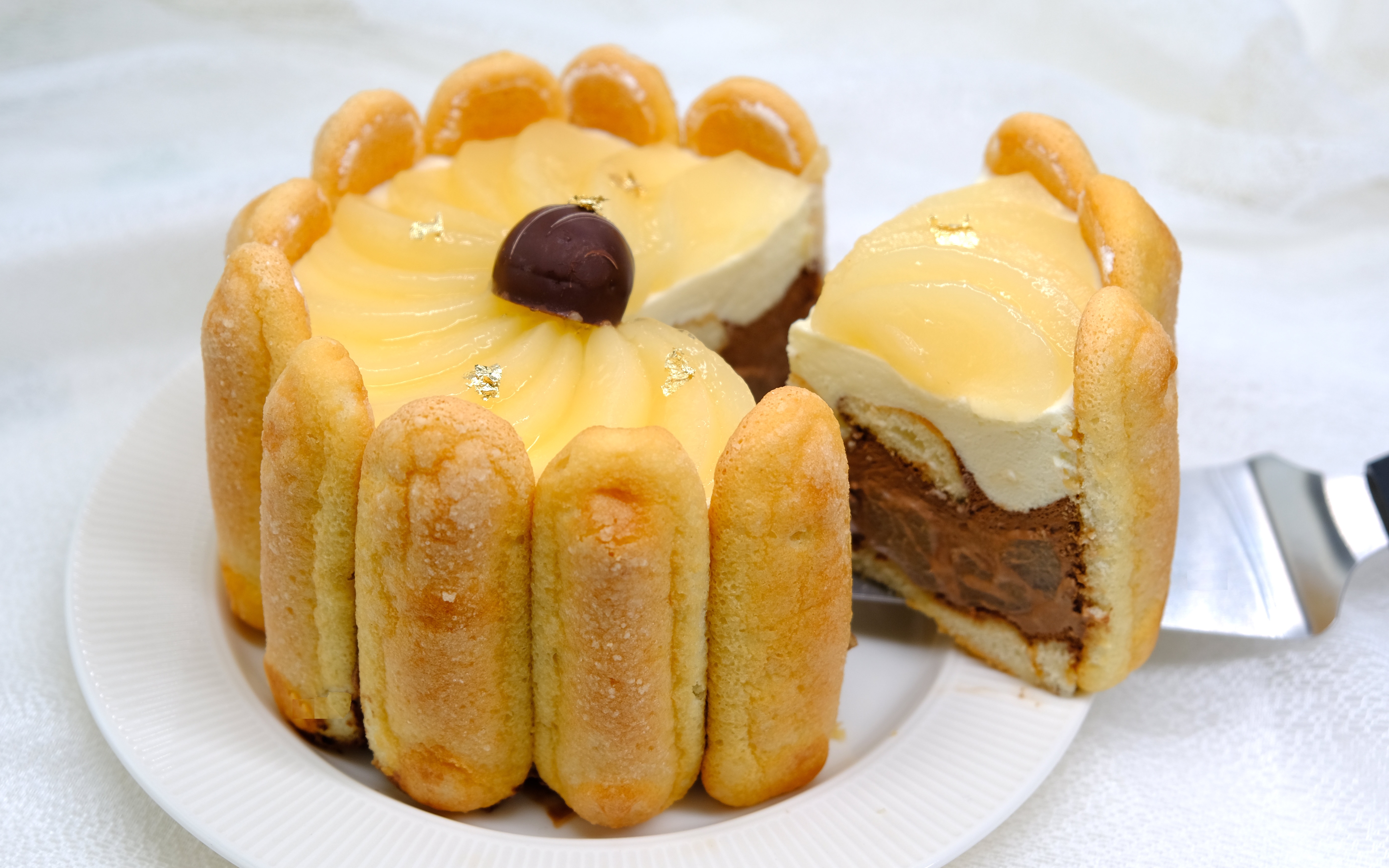 【4k沉浸式】法式巧克力雪梨夏洛特蛋糕