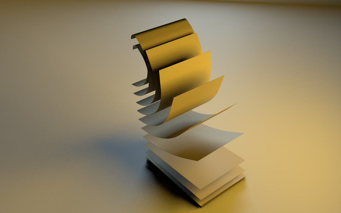 c4d教程运动图形进阶案例制作纸张堆叠动画中英字幕