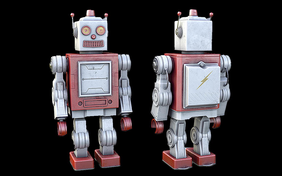 【3dmax】零基础学习机器人基础模型,3dmax新手入门案例教学