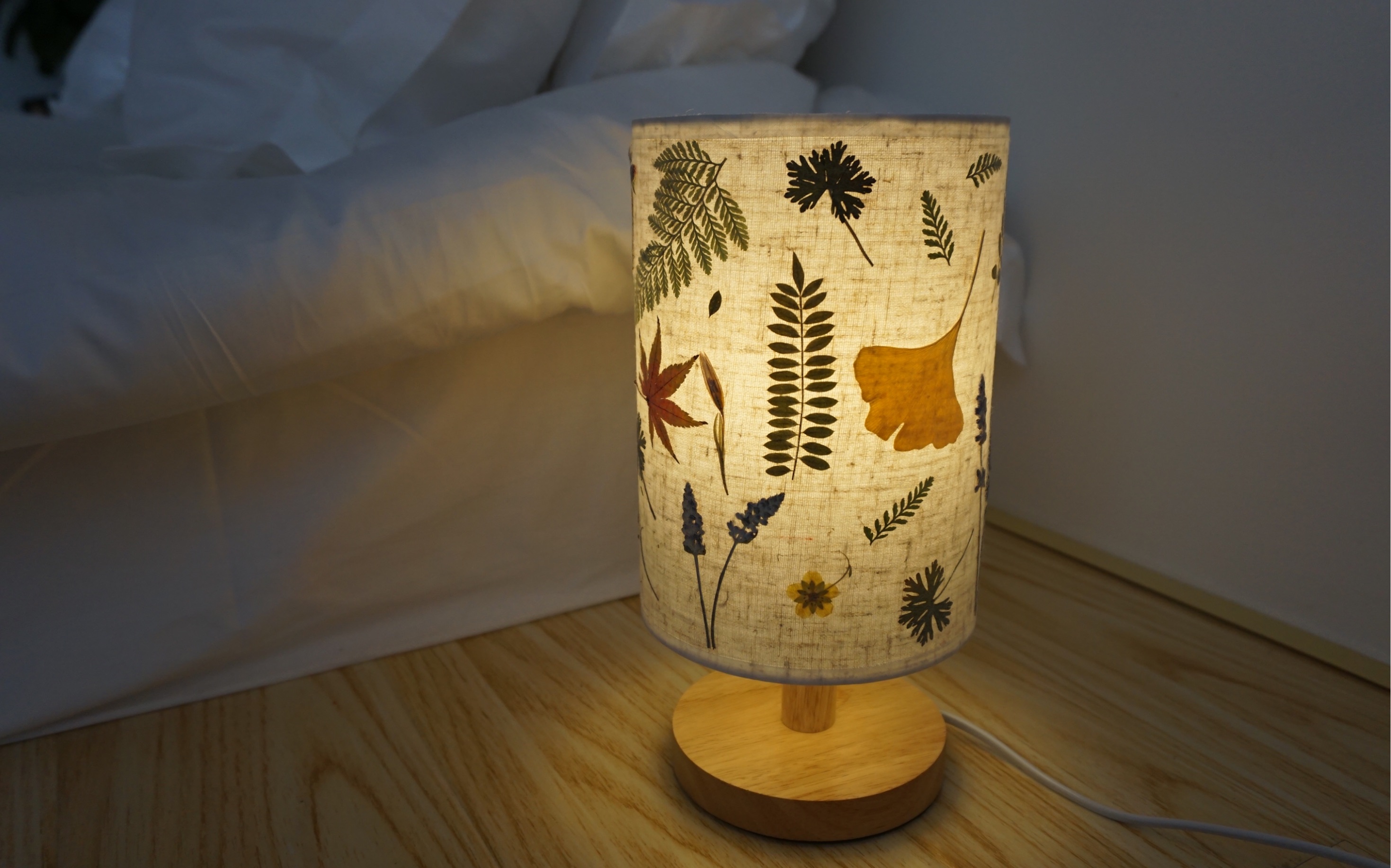 时光造忆 手工diy一个植物压花台灯