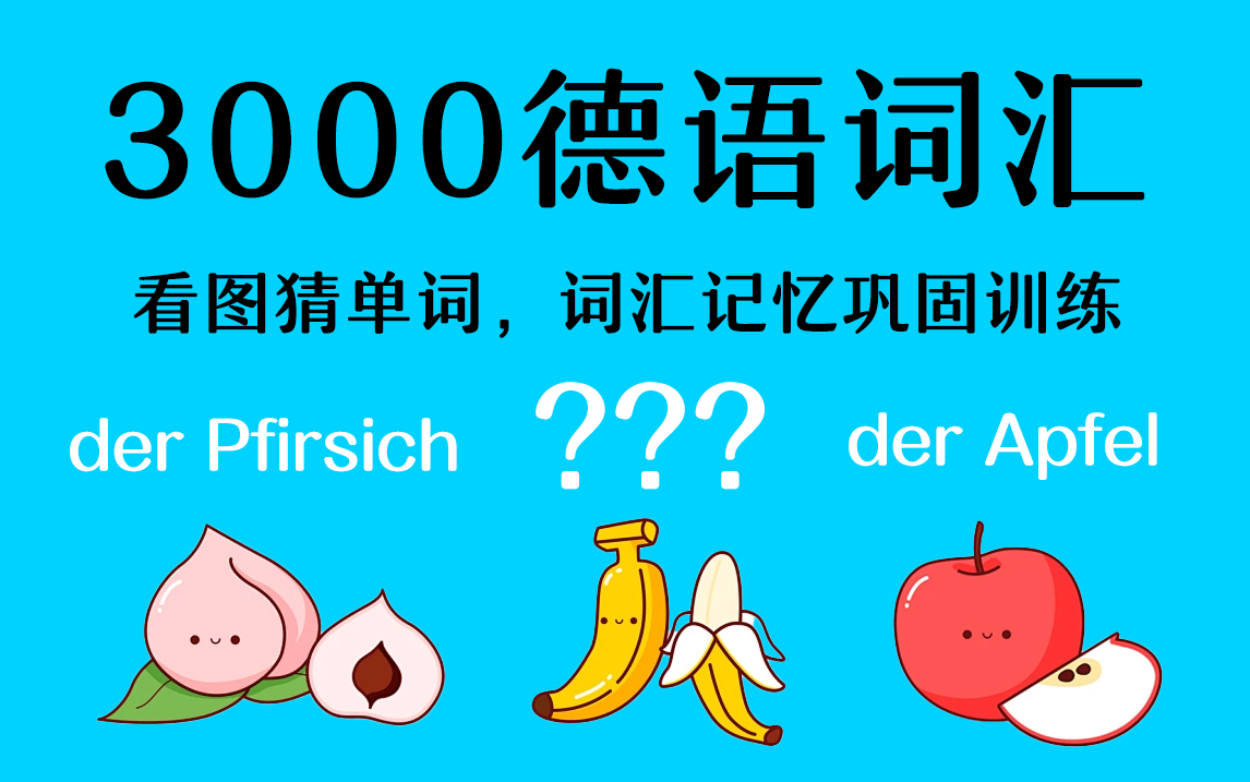 【德语词汇】知道这些德语词汇,你的词汇量就超过了大多数德语人!哔哩哔哩bilibili