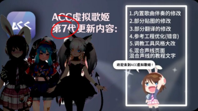 【ACC虚拟歌姬】第7代更新视频预览,是谁这么强试图改变一个app?这太刺激了哔哩哔哩bilibili