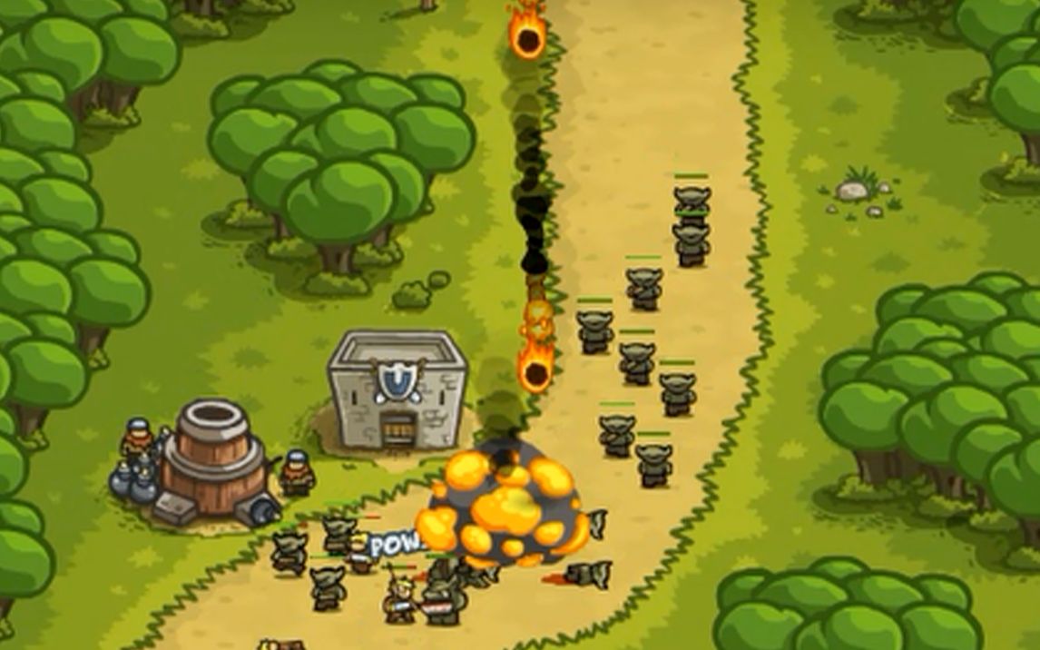 王国保卫战南港火焰之雨焚烧着甲敌人