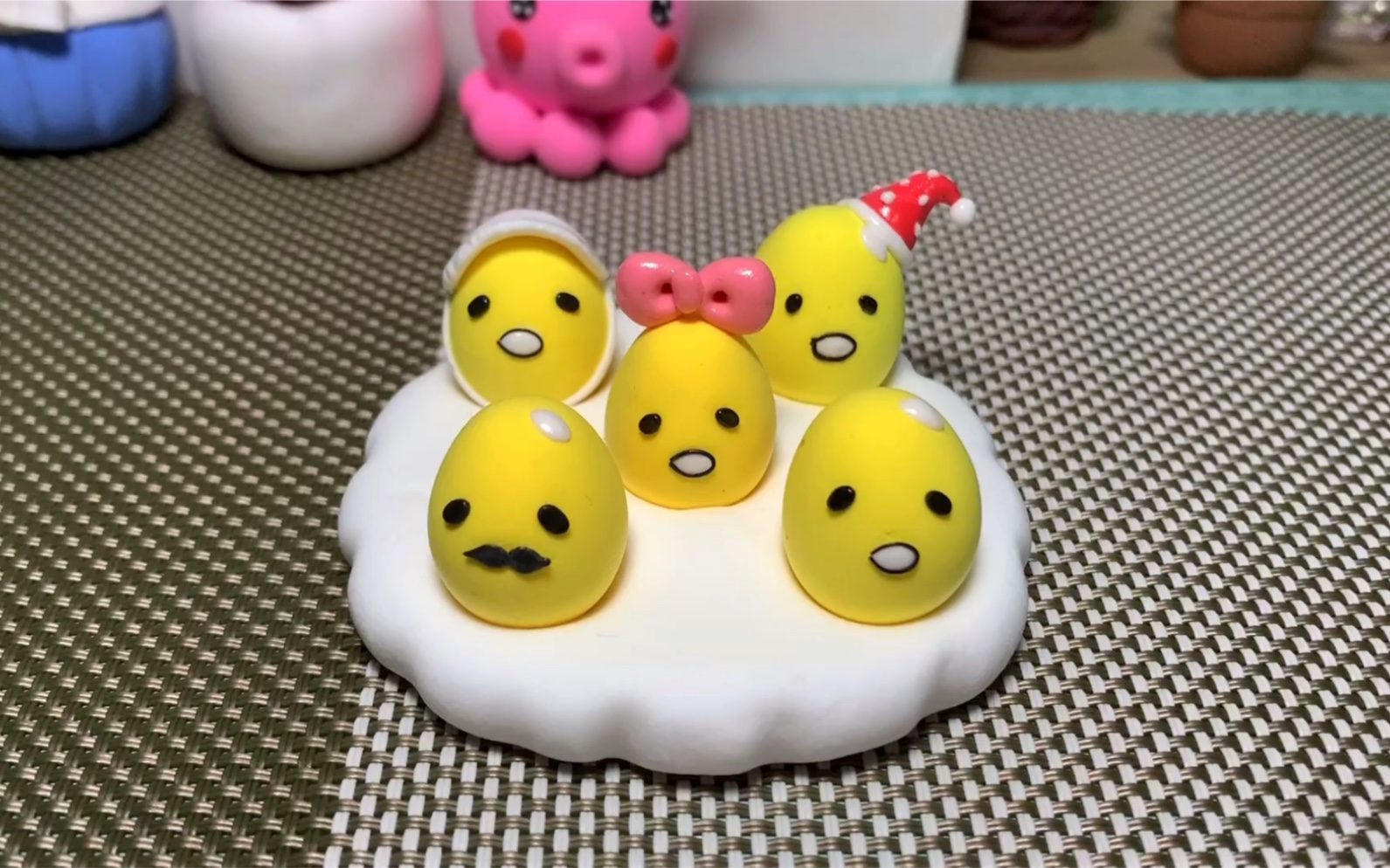 超轻粘土手工 萌萌的懒蛋