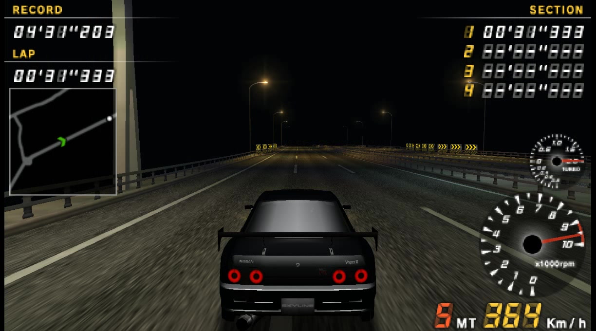 湾岸pspr32湾岸上行线重刷记录个人湾岸上行最速