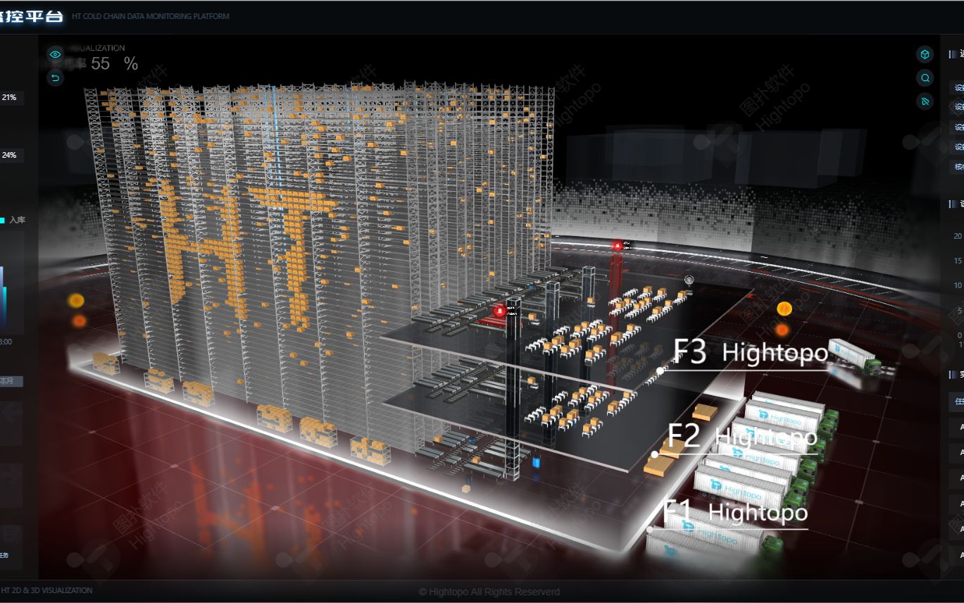 数字孪生 冷链运输 智慧物流 仓储管理 智慧园区 3D可视化管理系统图扑软件哔哩哔哩bilibili