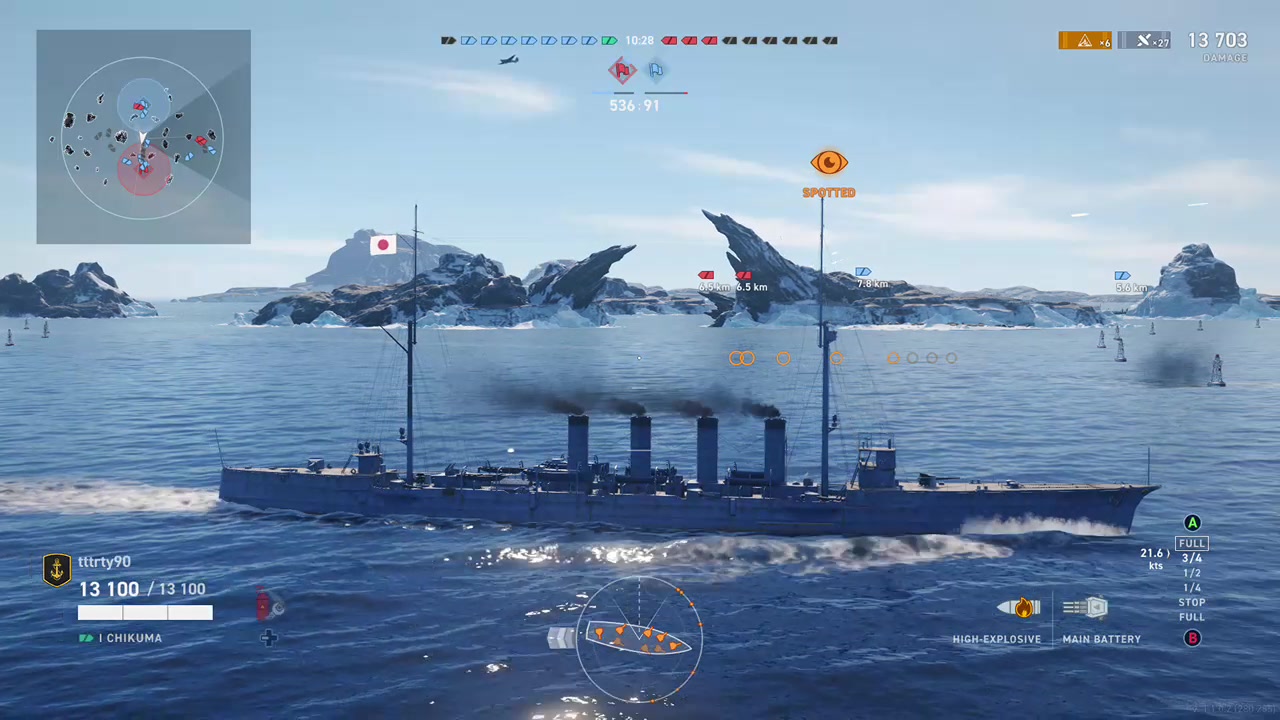 战舰世界新人向日本巡洋舰筑摩全程划水