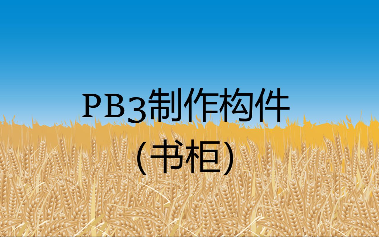 PB3制作书柜2哔哩哔哩bilibili