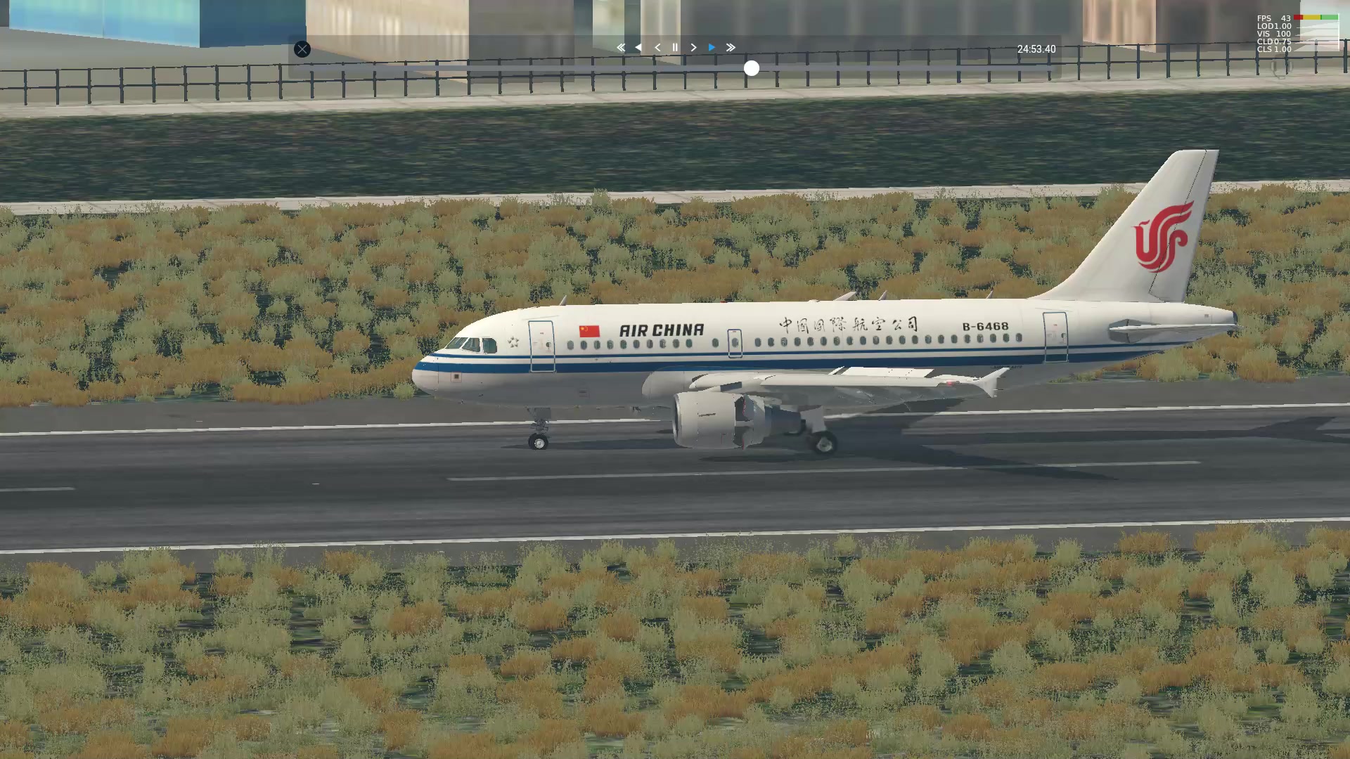 x-plane 11 a319降落大连周水子