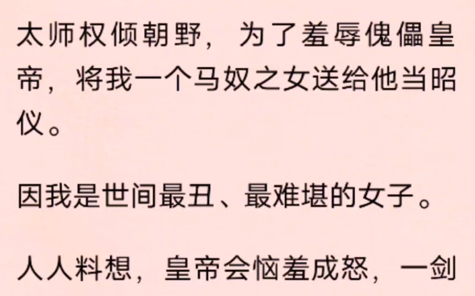 太师权倾朝野,为了羞辱傀儡皇帝,将我一个马奴之女送给他当昭仪.因我是世间最丑、最难堪的女子.哔哩哔哩bilibili